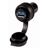 Bulkhead interface, USB 3.0 socket, Type A, Bezel: black