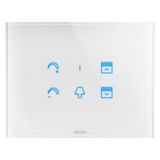 ICE TOUCH PLATE - IN GLASS - INTERCHANGEABLE SYMBOLS - WHITE - CHORUSMART