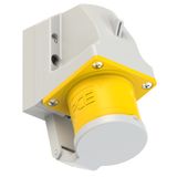 CEE-wall mounted plug 32A 3p 4h with lid