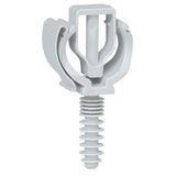 Conduit support with screw-in wall plug - for conduits Ø21