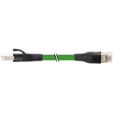 RJ45 0°/RJ45 0° Gigabit CO Powerlink PUR 4x2xAWG26 shielded gn 2m