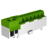 KL-DBS12x02GRGN  Protective conductor clamp, 12x2.5mm2, gray/green Polyamide