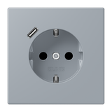 SCHUKO socket with USB type C LC4320O LC1520-18C257