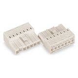 Female connector without ground contact 5-pole white