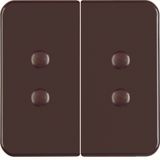 Rocker 2gang, splash-proteced flush-mtd IP44, brown glossy