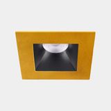 Downlight Play Deco Symmetrical Square Fixed 11.9W LED neutral-white 4000K CRI 90 34.4º PHASE CUT Gold/Black IP54 1360lm