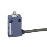 Limit switch, Limit switches XC Standard, XCMN, metal end plunger, 1NC+1 NO, snap, 1 m