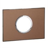 Italian / US standard plate Arteor round version 2 modules - brushed metal pink champagne