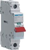 1-pole, 63A Modular Switch with Red Toggle