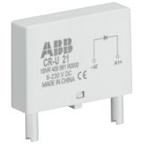 CR-U 41V Pluggable module diode and LED green, 6-24VDC, A1+, A2-