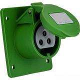 Industrial Socket Outlet Panel Mounting, 3P, 16 A, 20 and 25 DC V,100...200 Hz