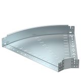 RBM 45 860 FS  Bend 45°, Magic 85, horizontal, with quick coupling, 85x600, Steel, St, strip galvanized, DIN EN 10346