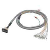 I/O connection cable, with shield connection, MIL20 to fork terminals,