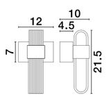 Brass Gold Metal & Acrylic LED 10 Watt 220-240 Volt 413Lm 3000K IP20 L: 12 W: 10 H: 21.5 c