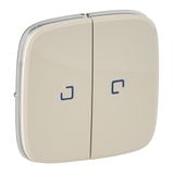 Cover plate Valena Allure - illuminated 2-gang switch/push-button - ivory