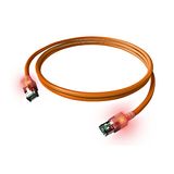 DualBoot LED Patch Cord, Cat.6a, Shielded, Orange, 1m