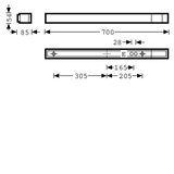 Wall-mounted Luminaire Acuro Diffuser White rectangular ET 8W 1000lm Lambertian (L) IK02 3 SDCM 6065140