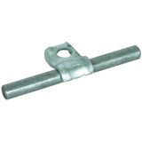 One-screw cleat DEHNQUICK St/tZn f. Rd 6-10mm bore 8.5mm