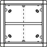 Surface-mounted frame 4 module places square, silver