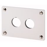 Flush mounting plate, 2 mounting locations