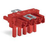 T-distribution connector 5-pole Cod. P red