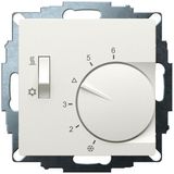 UP room controller, RAL9010 matt 55x55, 5-30C, AC 230V, 1CO, 10A/5A, heating/cooling switch