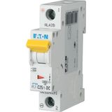 Miniature circuit breaker (MCB), 25 A, 1p, characteristic: C, DC