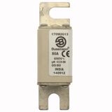 Fuse-link, high speed, 80 A, AC 690 V, DIN 00, 30 x 51 x 100 mm, gR, DIN, IEC, single indicator