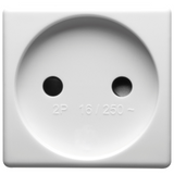 FRENCH STANDARD SOCKET-OUTLET 250V ac - 2P 16A - 2 MODULES - SYSTEM WHITE