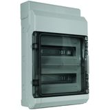 Surface mountable insul. enclosure IP 54 for DIN rail mounted devices 