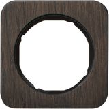 Frame 1gang, R.1, oak/black glossy, stained wood