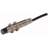Proximity switch, E57 Premium+ Series, 1 NC, 3-wire, 6 - 48 V DC, M12 x 1 mm, Sn= 6 mm, Semi-shielded, PNP, Stainless steel, 2 m connection cable
