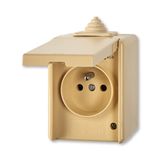 5598-2929D Socket outlet with earthing pin, with hinged lid, with surge protection
