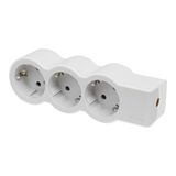 MOES STD SCH 3X2P+E WITHOUT CABLE WHITE/GREY