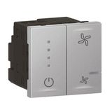 Connected fan controller 4 speeds 1 module Arteor soft aluminium