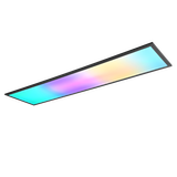 Beta LED ceiling lamp 120 cm matt black RGB