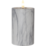 LED Pillar Candle Flamme Marble