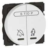 Arteor Hotel Bedroom Call Indicator Internal Control Unit with LED 2 x 1 Module Round White