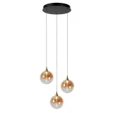 Lucide GISELA - Hanglamp - Ø 36 cm - LED Dimb. - 3x3,6W 2700K - Amber