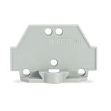 End plate with fixing flange gray