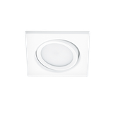 Rila LED recessed spotlight matt white square