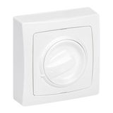 Dimmer switch with rotary button Surface-mounted equipment - 300W - White