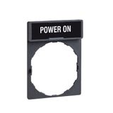 legend holder 30 x 40 mm with legend 8 x 27 mm with marking POWER ON