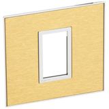 Arteor Surround Plate 1 Module Square Gold Brass