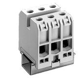 Through-type terminal thermoplastic, screw connection on both sides, block 3 ...