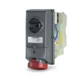 INTERLOCK.SOCKET 2P+E IP66/IP67 32A 4h