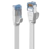 3m Cat.6A U/FTP Flat Network Cable, White RJ45, M/M, 500MHz, copper, 32AWG