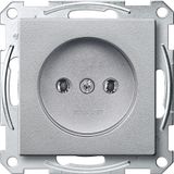 Socket-outlet without earthing contact, screw terminals, aluminium, System M