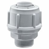 STRAIGHT FIXED COUPLING DEVICE GAS PITCH RUNG - IP54 - SHEATH Ø 32MM - GAS PITCH 1''1/4- GREY RAL7035