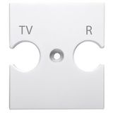 UNIVERSAL SUPPORT - COMBINED SOCKET OUTLET TV-R - SATIN WHITE - CHORUSMART